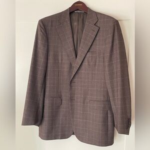 Canali Brown Windowpane Sport Coat